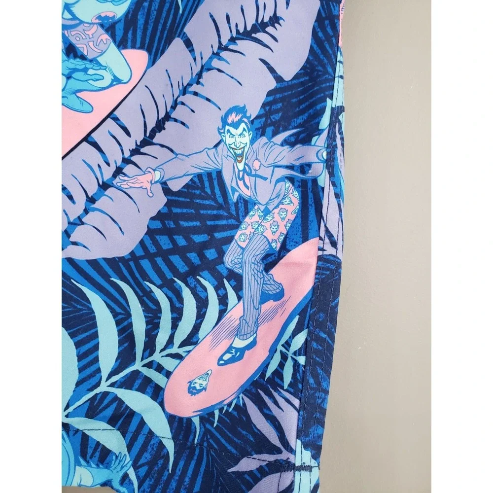 NEW Men's XL Batman Joker‎ Swim Trunks 7